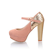 Suede Chunky Heel Pumps With Buckle Party / Evening Shoes (More Colors)