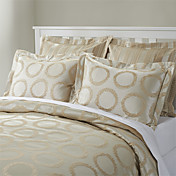 2 Pack Beige Circle Jacquard  Sham