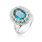 Charming Platinum Plated Crystal Ring(More Colors)