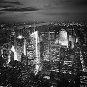Stretched Canvas Art Landscape NYC Nights by Nina Papiorek Ready to Hang