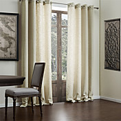 (One Pair) Faux Solid Linen Classic Eco-friendly Curtain 