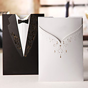 Classic Gown & Tux On Different Side Wedding Invitation (Set of 50)