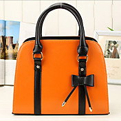 Cute Bow Contrast Color Tote