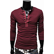Men's Colorful Round Thin Long Sleeve T-shirt