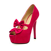 Suede Stiletto Heel Peep Toe With Bowknot Party / Evening Shoes (More Colors)