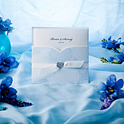 Elegant Blue Roses Tri-fold Wedding Invitation (Set of 50)