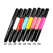 1PCS Dual-use Nail Art Pen for Drawing Paint Dotting No.1-8(Assorted Colors)