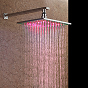 10 inch Brass Shower Head with Color Changing LED Light