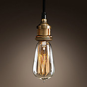 60W Minimalist Modern Pendant Light with Glass Shade and Brass Base(E27/E26 Base)