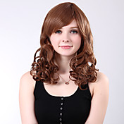 Capless Long High Quality Synthetic Blonde Curly Full Bang Wings