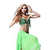 Performance Dancewear Sequins and Crystal with Tassels Belly Dance Top For Ladies More Colors