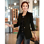 Women's Single Button Slim Cut Leopard Lining Windbreaker