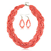 Beautiful Plastic Women's Jewelry Set Including Necklace,Earrings(More Colors)