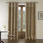 (Two Panels) Modern Diamond Lattice Embossed Room Darkening Curtain 