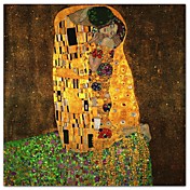 The Kiss by Gustav Klimt Famous Stretched Canvas Print