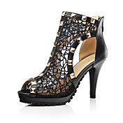 Amazing Leather/Lace Stiletto Heel Peep Toe With Rivet Party / Evening Shoes(More Colors)