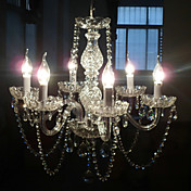 Candle Featured Crystal Chandeliers with 6 Lights