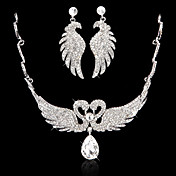 Fantastic Alloy Cubic Zirconia And  Czech Rhinestones Jewelry Set Including Necklace And Earrings