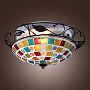 40W E27 Glass Flush Mount Light with 2 Lights