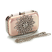 Satin With Austria Rhinestones Flowers Evening Handbags/ Clutches More Colors Available 