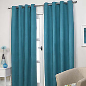 Classic Polyester Solid Energy Saving Curtains (Two Panels)