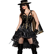 Sexy Cool Black Polyester Mystery Knight Costume (4 Pieces)