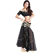 Dancewear Chiffon and Velvet Belly Dance Outfit For Ladies More Colors