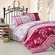 JAJEMON Leaf Cotton Floral Print Soft Bedding (4 Pieces Set) 200*230(1.5kg)