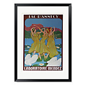 Framed Art Print Vintage Three Woman poster by Vintage Apple Collection