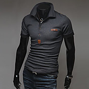 Men's Slim Epaulet Short Sleeve  POLO T-Shirt