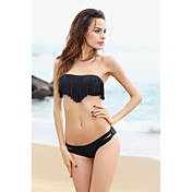 Women's Bandeau Strapless Black Acacia Swimwear