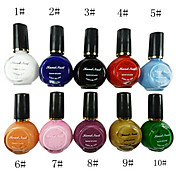 10 Color Stamp Nail Polish for Nail Art Printing(10ml,1PCS,Assorted Colors) 