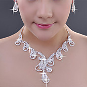 Alloy with Elegant Crystal Jewelry Sets including Earrings,Necklace