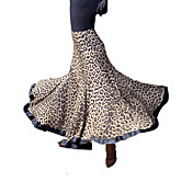 Dancewear Leopard Printed Viscose Modern Dance Skirt For Ladies