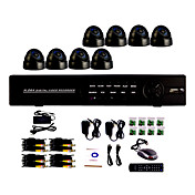 8 Channel One-Touch Online CCTV DVR System(8 Indoor Dome camera with Sony CCD)