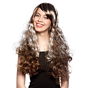 Capless Long Heat-resistant Fashion Mixed Color Costume Party Wig