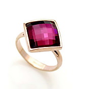 Charming Gold Plated with Big Crystal Ring