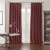 (One Panel) Modern Solid Cotton Polyester Blend Blackout Curtain