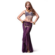 Dancewear Crystal Cotton with Sequins and Gems Belly Dance Outfits Top and Skirt More Color For Ladies