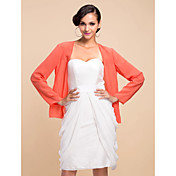 Long Sleeve Chiffon Special Occasion Jacket/Wedding Wrap(More Colors)