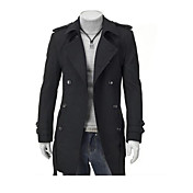 Men's Shoulder Pad Double Breasted Coat