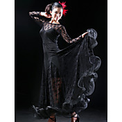 Fashion Dancewear Viscose With Lace Latin Dance Dress for Ladies