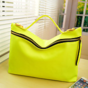 Fashion Fluorescence Big Zippered Crossbody Bag