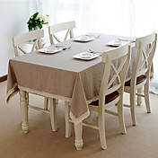 Linen Table Cloth with Lace