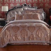 4PCS Grey Jacquard Duvet Cover Set