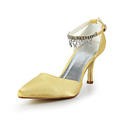 Great Satin Stiletto Heel Pumps with Rhinestone Chain Wedding/Special Occasion Shoes(More Colors)