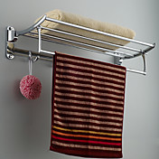 Towel Rack with Robe Hooks,Stainless Steel Finish Ti-PVD,Bathroom Accessory