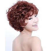 Capless Short High Quality Synthetic Auburn Curly Hair Wig