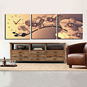  Modern Style Retro Wall Clock in Canvas Set of 3
