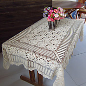 Handmade Retro Beige Hollow Table Cloths